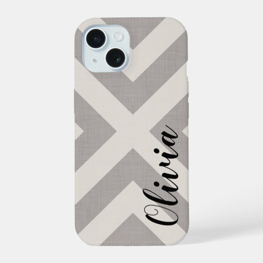 Gris Rustique X Monogramme Chevron (Verso)