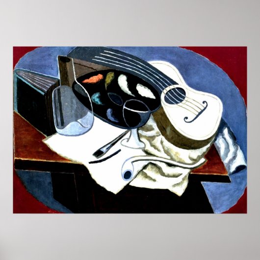 Gris - schildertafel; Juan Gris schilderij Poster (Voorkant)
