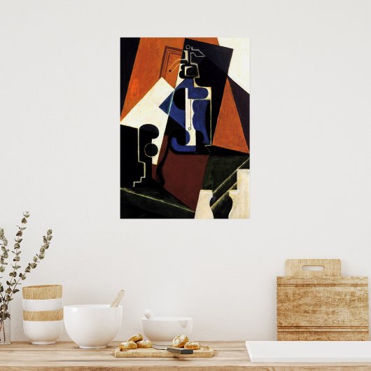 Gris - Seltzer fles en glas Poster (Keuken)