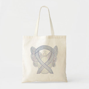 Gris Sensibilisation Ruban Art Sac fourre-tout per
