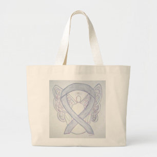 Gris Sensibilisation Ruban Art Sac fourre-tout per