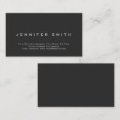 Gris simple Carte de visite de taille standard (Devant / Derrière)