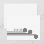 Gris Simple Déco Chic Numéro de table Carte postal (Devant / Derrière)