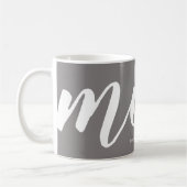 Gris | Simple Typographie Maman EST. Mug (Gauche)