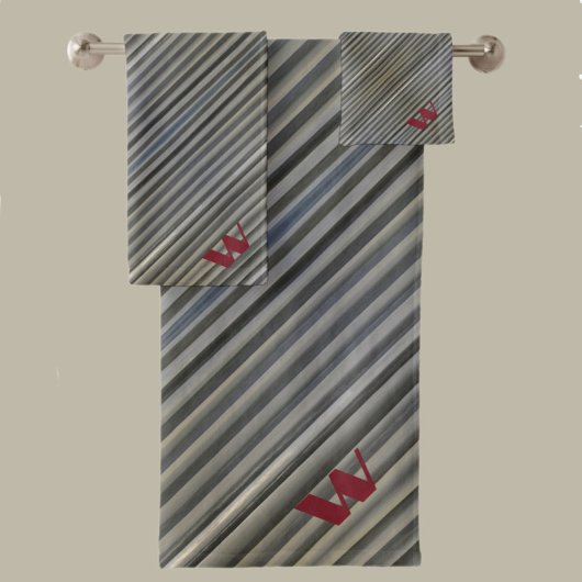 Gris Smokey Monochromatique rayures Monochromatiqu