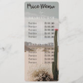 Gris souris | Boho | Menu Prix | Feuille de straté (Devant)