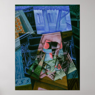 Gris - Stilleven voor een open raam Poster