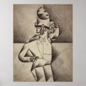 GRIS - Studeren voor Man in een café Poster (Voorkant)