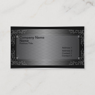 Gris sur le carte de visite noir de maille et de