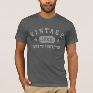 Gris Texte Vintage âge à la perfection T-shirt