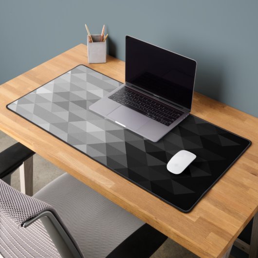 Gris triangle géométrique carré motif Gris (Bureau 2)