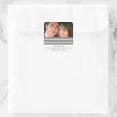 Gris Triple Stripe Enregistrer Stickers Date (Sac)