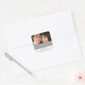 Gris Triple Stripe Enregistrer Stickers Date (Enveloppe)