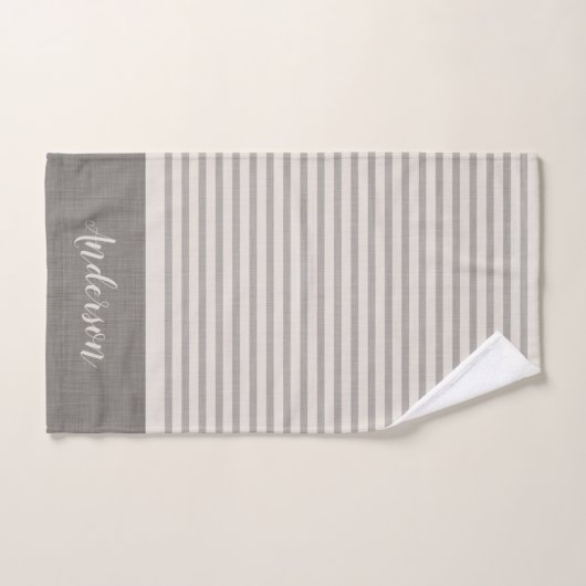 Gris Turc Gris Gris Gris Monogramme | Agritourisme (Serviette à main)