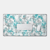 gris turquoise et blanc abstrait (Clavier et souris)