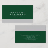 Gris Up Forest Green Carte de visite standard (Devant / Derrière)