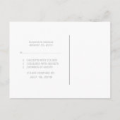 Gris v2 Fancy Ornamy Carte postale RSVP (Dos)