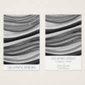 Gris Vagues Écouter Collier Bijoux Carte d'afficha (Devant & derrière)