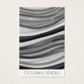 Gris Vagues Écouter Collier Bijoux Carte d'afficha (Devant)