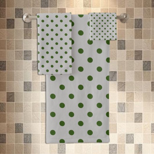 Gris Vert à pois