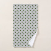 Gris Vert à pois (Serviette à main)