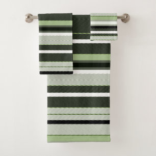 Gris, vert, blanc rayé.