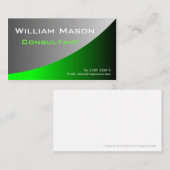 Gris vert courbé, Carte de visite professionnel (Devant / Derrière)