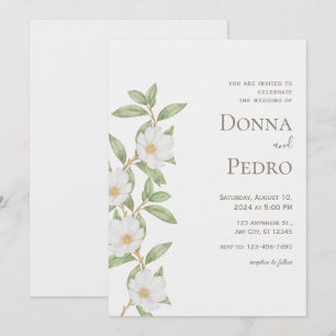 Gris Vert Faire-part de mariage moderne