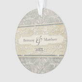 Gris Vintage français Régence Dentelle Mariages (devant)