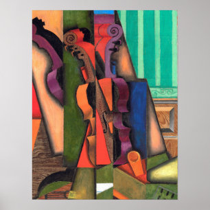 Gris - Violin en gitaar Poster