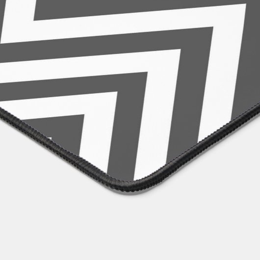 Gris Zigzag, Gris Chevron, Motif Zigzag, Bleu (Coin)