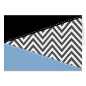 Gris Zigzag, Gris Chevron, Motif Zigzag, Bleu (Devant horizontal)