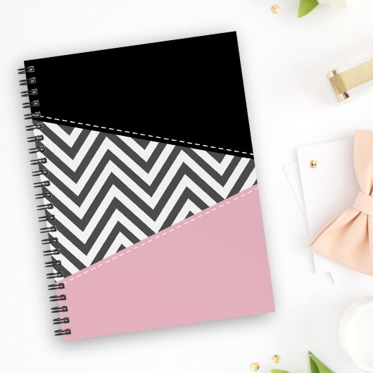 Gris Zigzag, Gris Chevron, Motif Zigzag, Rose