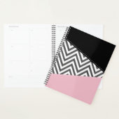 Gris Zigzag, Gris Chevron, Motif Zigzag, Rose (Devant avec enveloppe)
