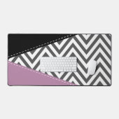 Gris Zigzag, Gris Chevron, Motif Zigzag, Violet (Clavier et souris)