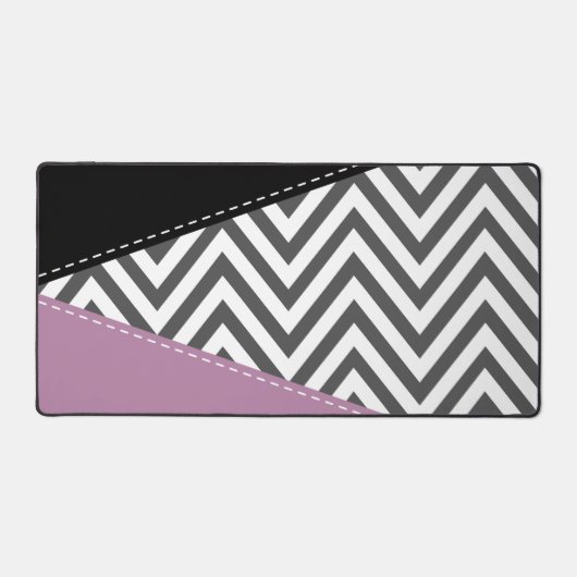 Gris Zigzag, Gris Chevron, Motif Zigzag, Violet (Recto)