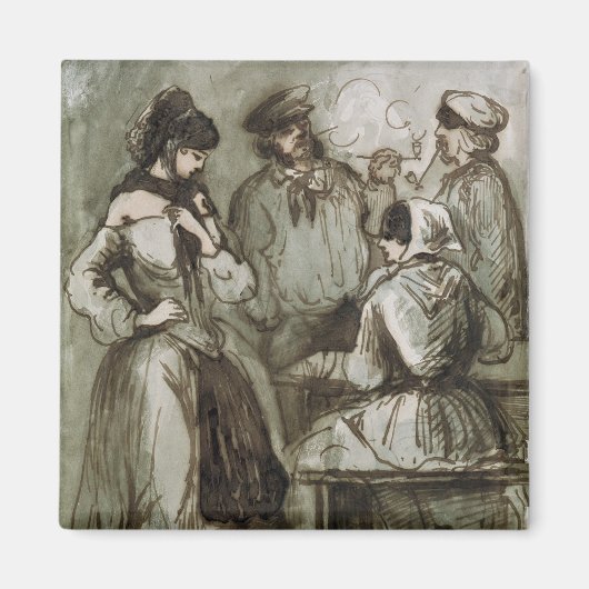 Grisettes en werknemers magneet (Voorkant)