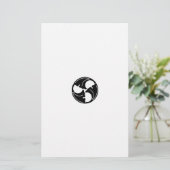 Gristische kieuwbladeren briefpapier (Staand voorkant)