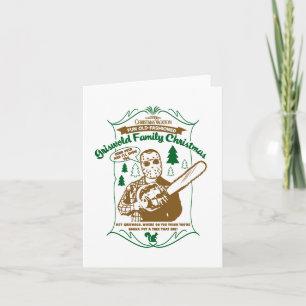 Griswold Family Kerstkerst Chainzaag Grafisch Notitiekaartje