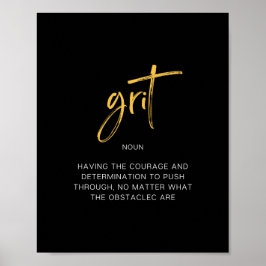 Grit Inspirating Quote Poster