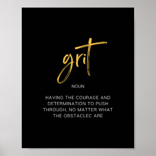 Grit Inspirating Quote Poster