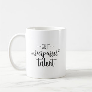 Grit vs Talent - Hustle Success Gym Motivatie Koffiemok