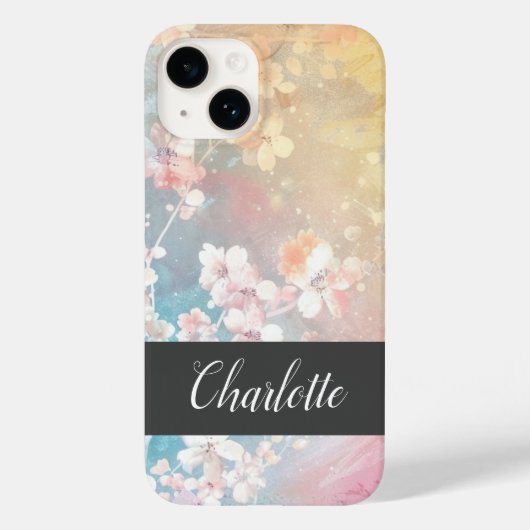 Gritty Bloom Grunge Aangepaste Telefoonhoes Case-Mate iPhone Case (Achterkant)
