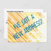 Gritty en versleten uitziende Nieuw-Huis-ansichtka Aankondigingskaart (Voorkant / Achterkant)