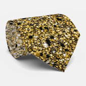 Gritty Gold Glitter Sparkle Stropdas (Opgerold)