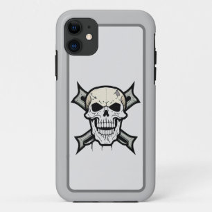 Gritty Graphics: Bold Skull Design iPhone 11 Hoesje