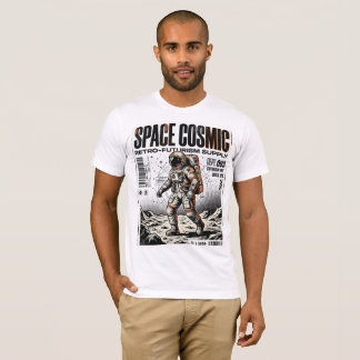 Gritty Retro Astronaut Streetwear Poster - Ruimte T-shirt