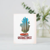 Grizdale-kaart van de boslaag briefkaart (Staand voorkant)