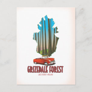 Grizdale-kaart van de boslaag briefkaart
