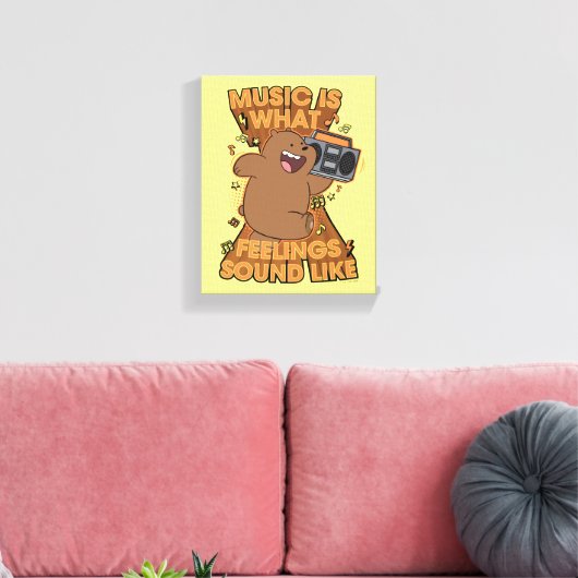 Grizz - Muziek is hoe het klinkt Canvas Afdruk (Insitu (Woonkamer))